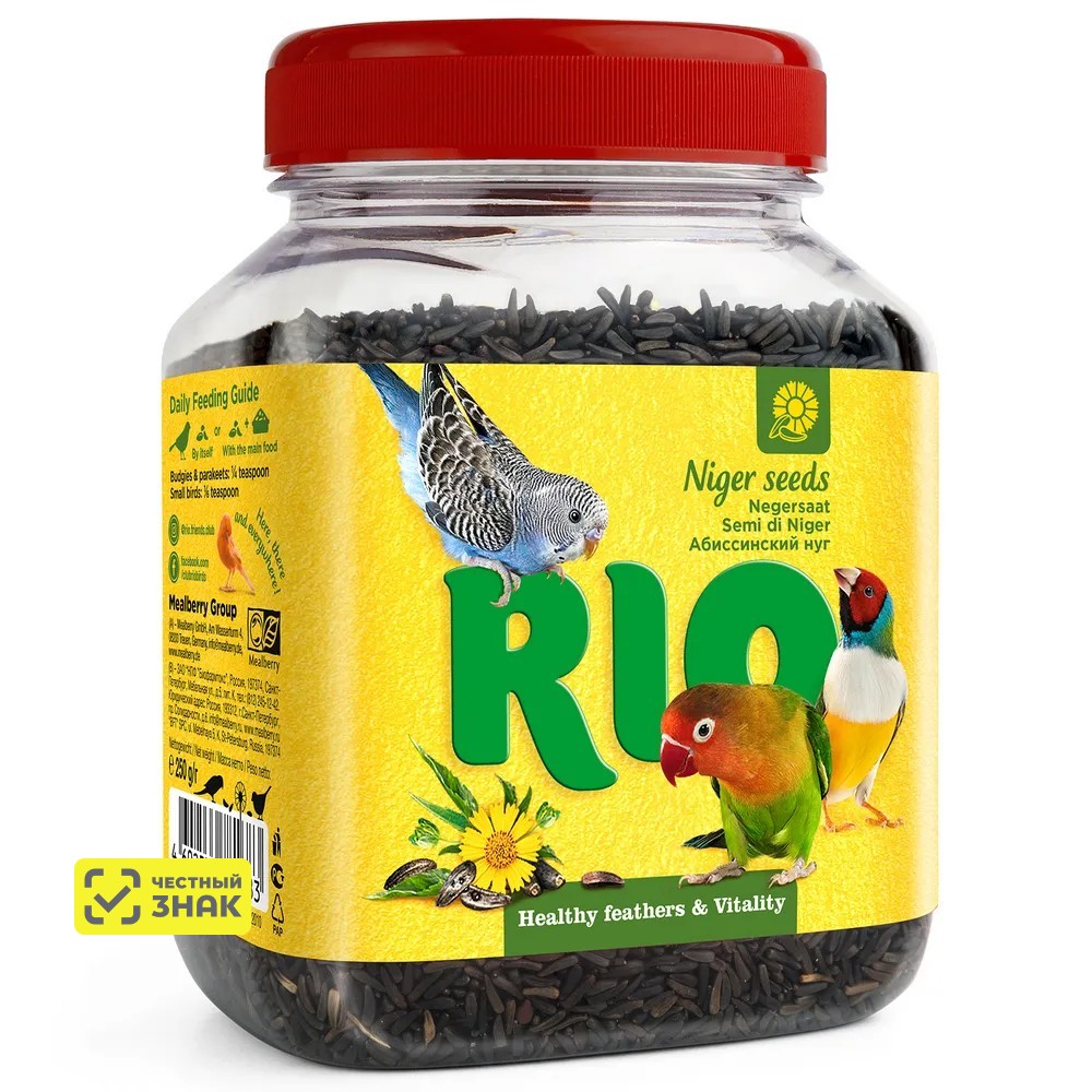 RIO Лакомство для всех видов птиц Абиссинский нуг, 250 гр.