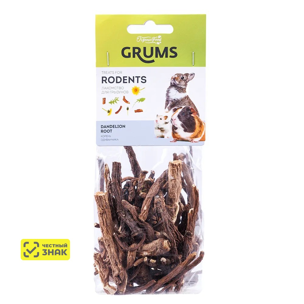 

GRUMS Лакомство для грызунов Корень одуванчика, 40 гр.