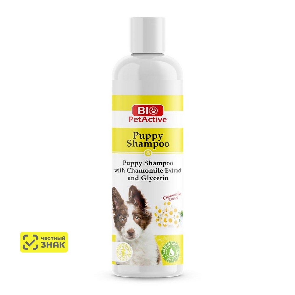 

BIOPETACTIVE Puppy Shampoo Шампунь с экстрактом ромашки и глицерином для щенков, 400 мл
