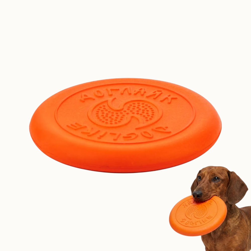 Pet hobby Игрушка для собак Тарелка летающая, 18 см, оранжевый