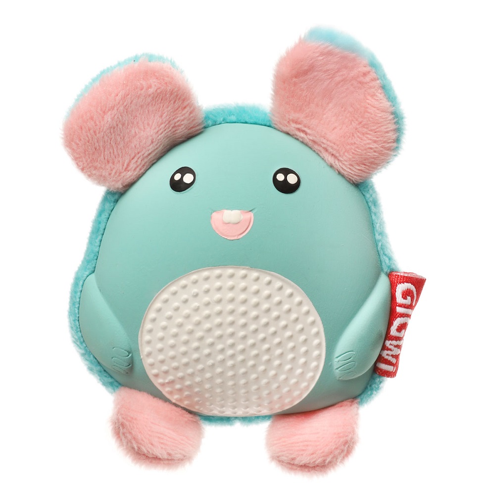 GiGwi GiGwi SUPPA PUPPA Игрушка мягкая для щенков Мышонок с тренажёром для з убов и пищалкой, 8 см