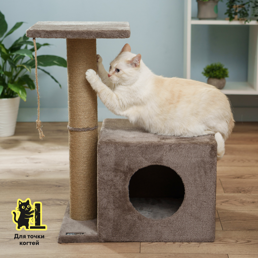 Petmax Дом-когтеточка 47х36х64 см