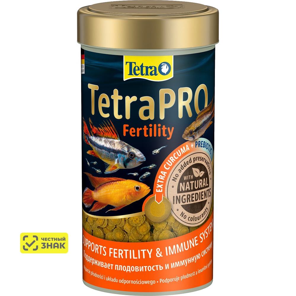 Tetra TetraPro Fertility Корм с куркумой для поддержания репродуктивных функций рыб, 250 мл