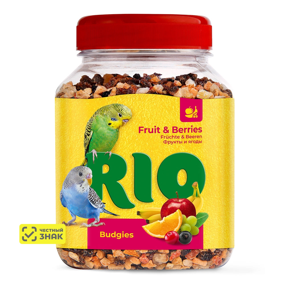 RIO Лакомство Фруктово-ягодная смесь для волнистых попугайчиков, 180 гр.