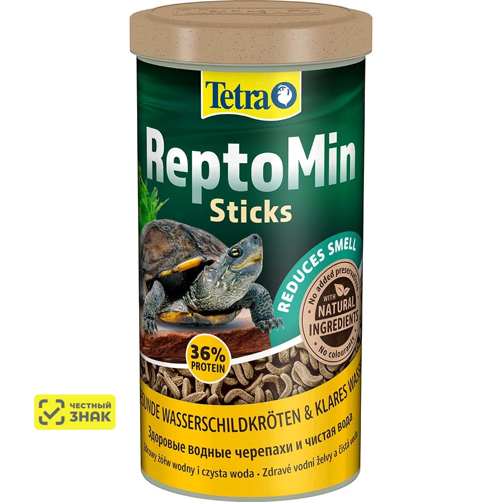 Tetra ReptoMin Корм в гранулах для водных черепах, (1 л) 300 гр.