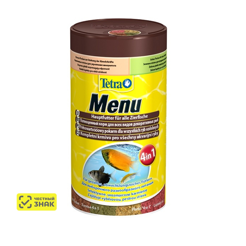 Tetra Menu Корм в хлопьях 4в1 для рыб, 100 мл