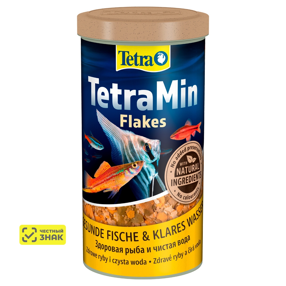 Tetra Min Flakes Корм в хлопьях для рыб, 1 л