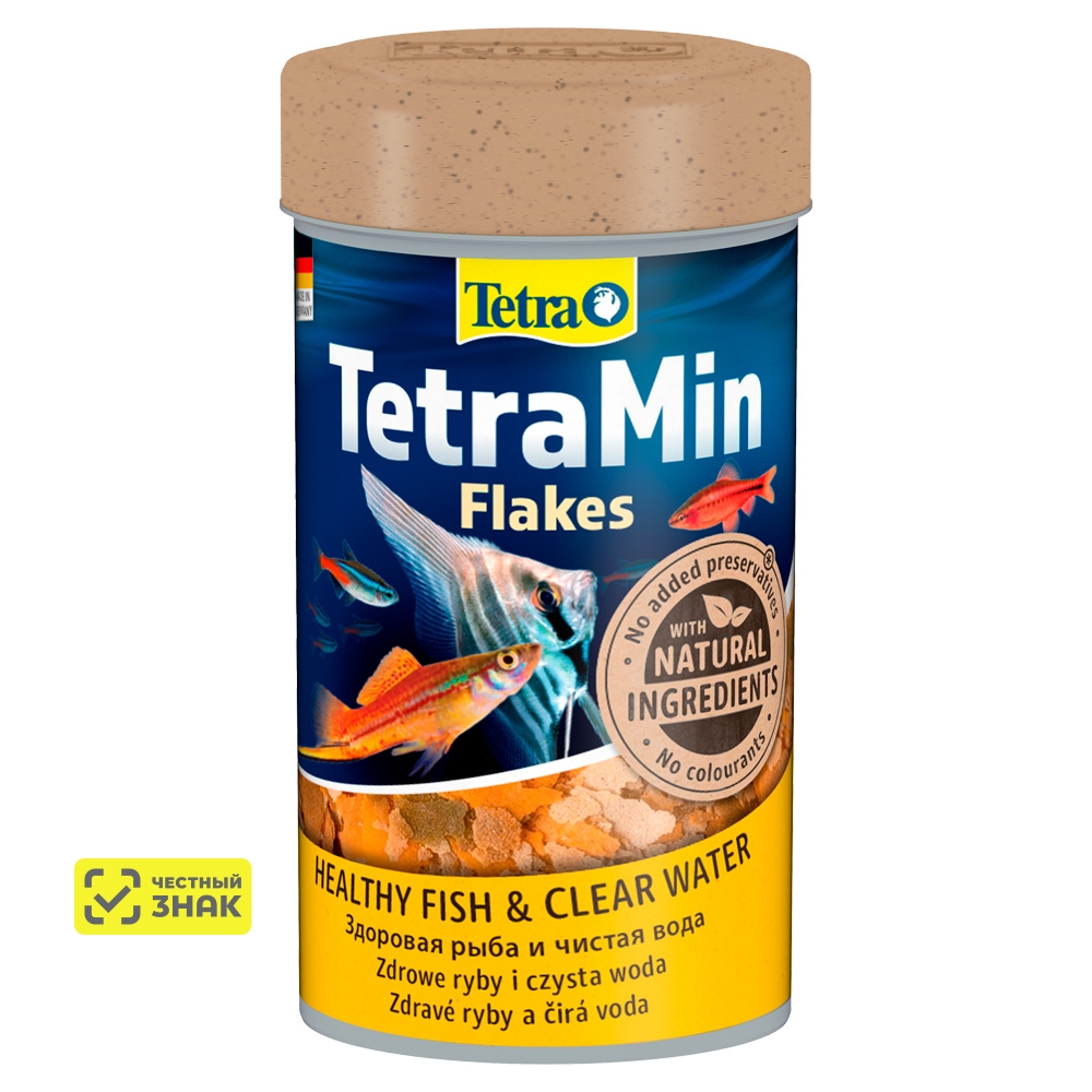 Tetra Min Flakes Корм в хлопьях для рыб, 100 мл