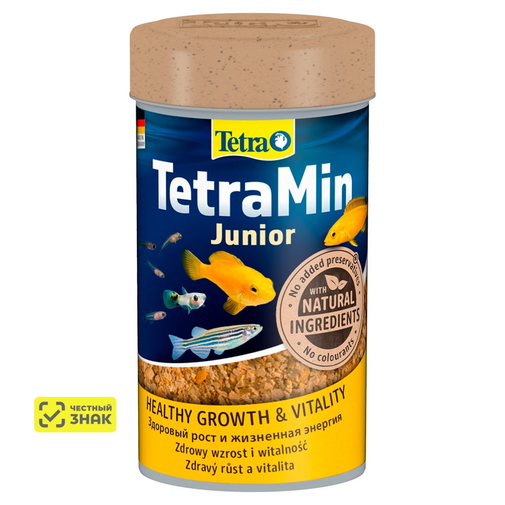 Tetra Min Junior корм для рыб в мелких хлопьях, 100мл