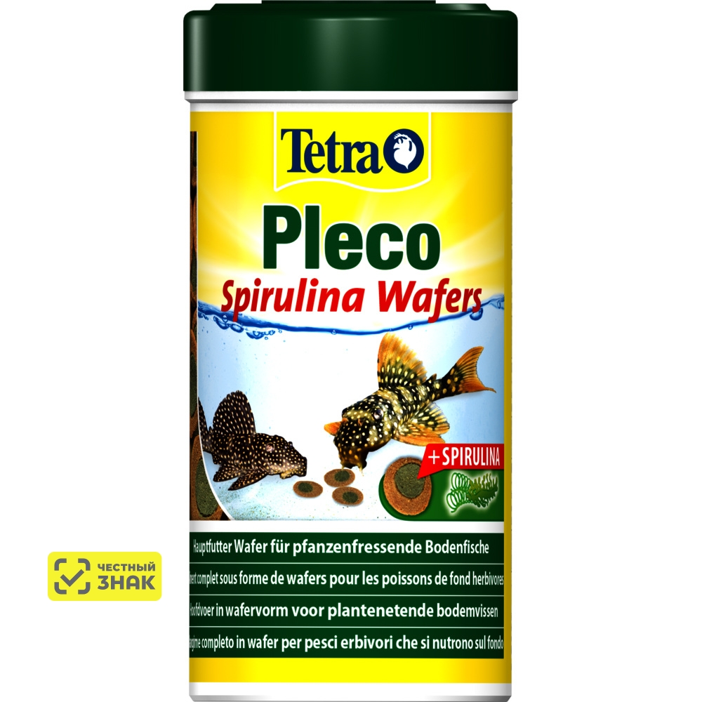 Tetra Pleco Spirulina Wafers Корм для сомов, 250 мл