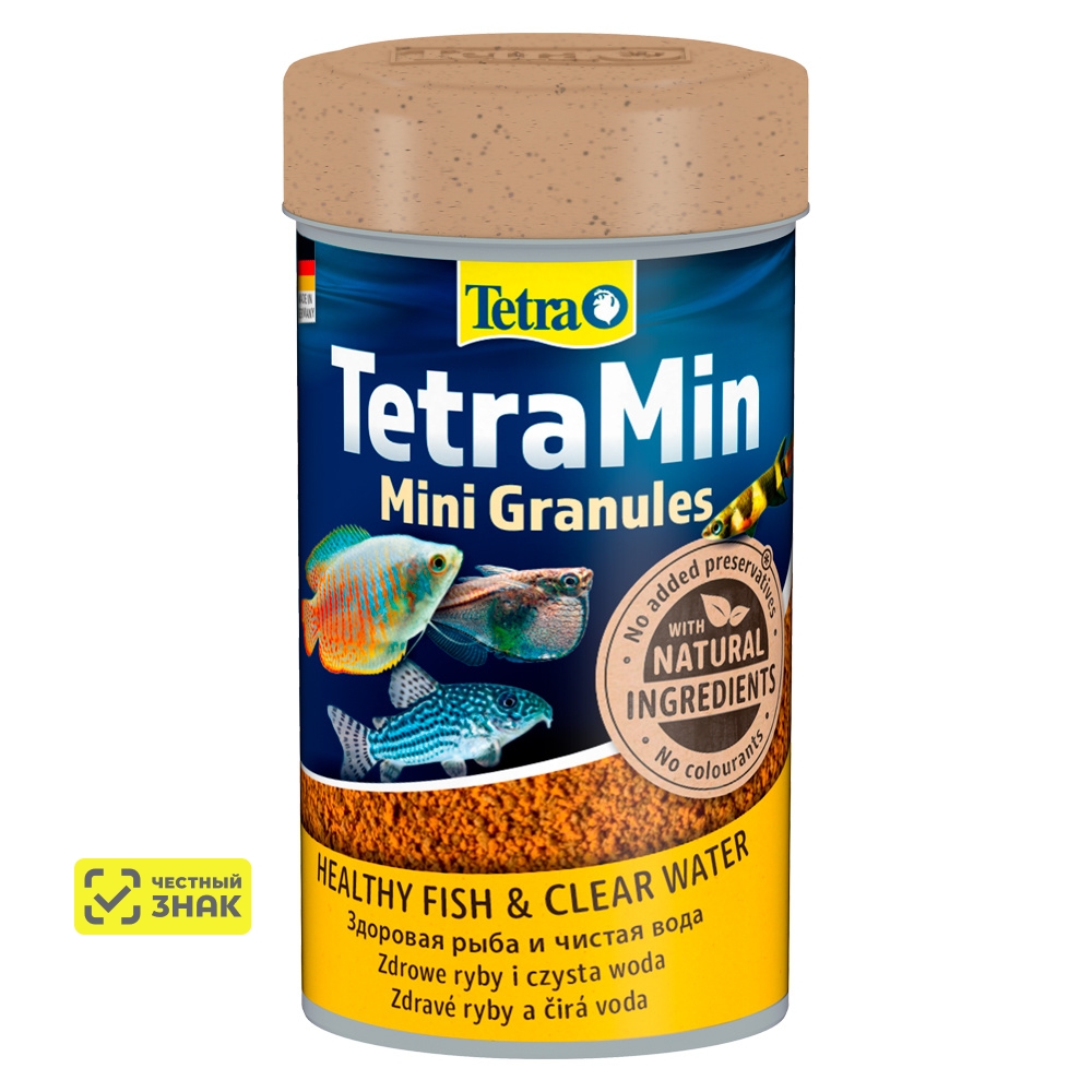 Tetra Min Mini Granules Корм для рыб в мелких гранулах, 100 мл
