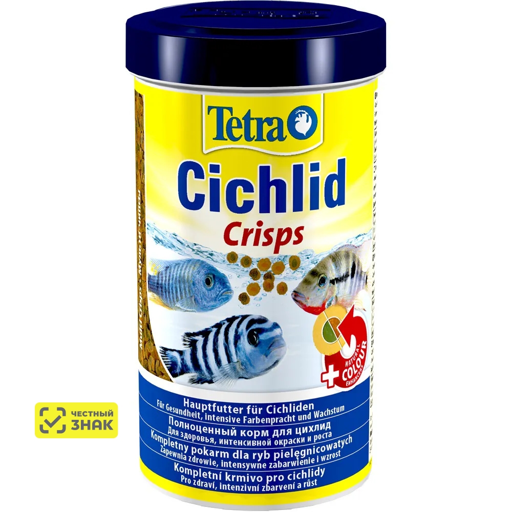 Tetra Cichlid Crisps корм для рыб всех видов цихлид в чипсах, 500 мл