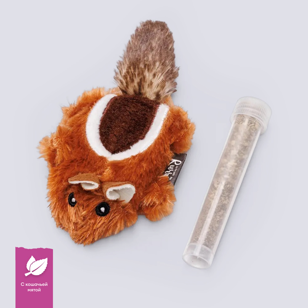 RURRI Игрушка для кошек Бурундук, 15 см