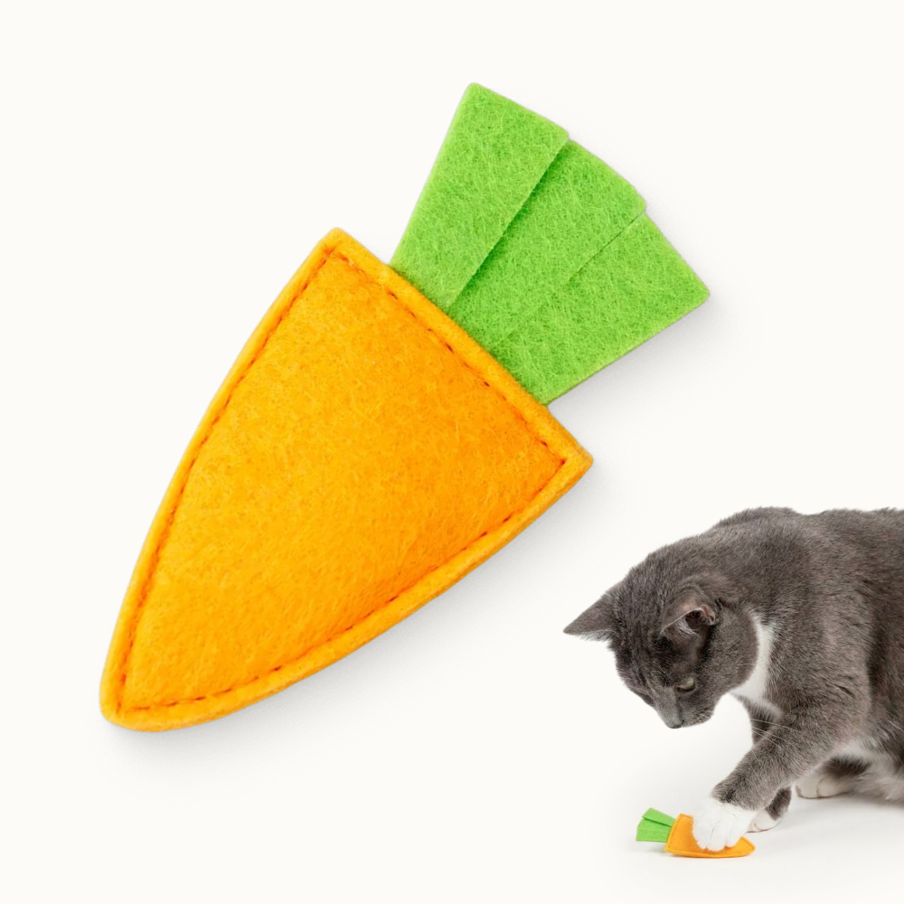 Pet hobby Игрушка с мятой для кошек Морковка, 9,5х4,5х1,5 см, оранжевый