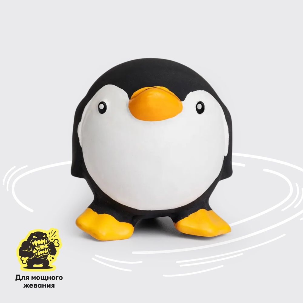 Petmax Игрушка из латекса для собак Пингвин, 6х4,5х5 см