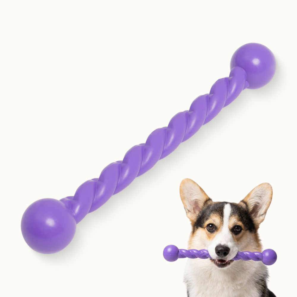 Pet hobby Игрушка-палка для собак средних и крупных пород Косичка, 28х2 см, фиолетовый
