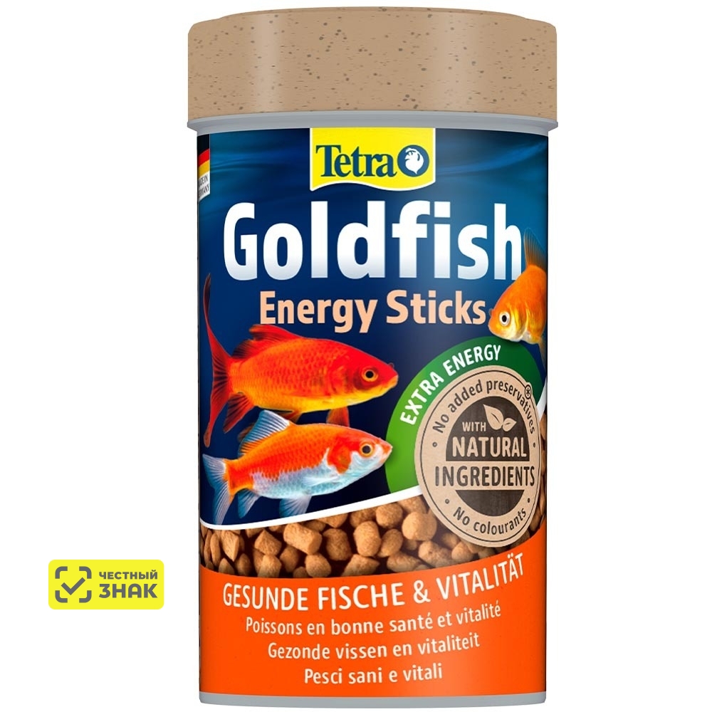 Tetra Goldfish Energy Корм для золотых и других холодноводных рыб в виде плавающих палочек, 100 мл