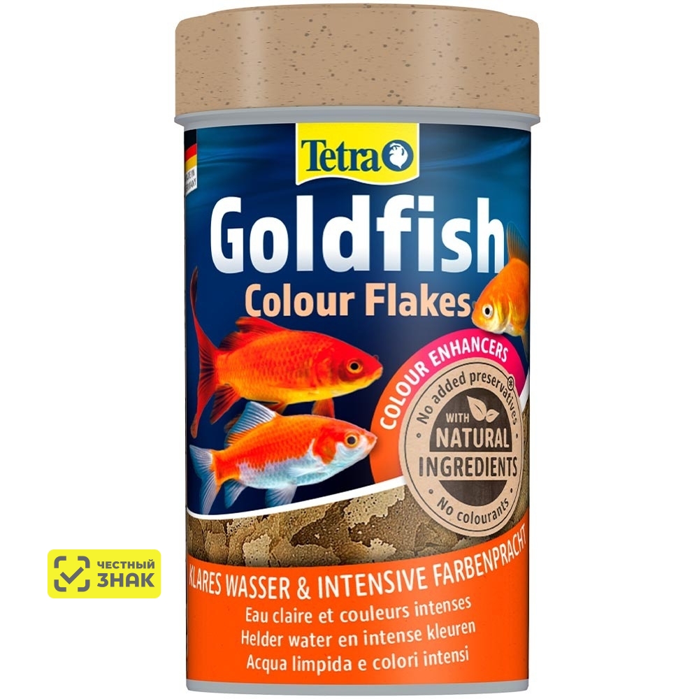 Tetra Goldfish Colour Корм в хлопьях для золотых рыбок для усиления окраса