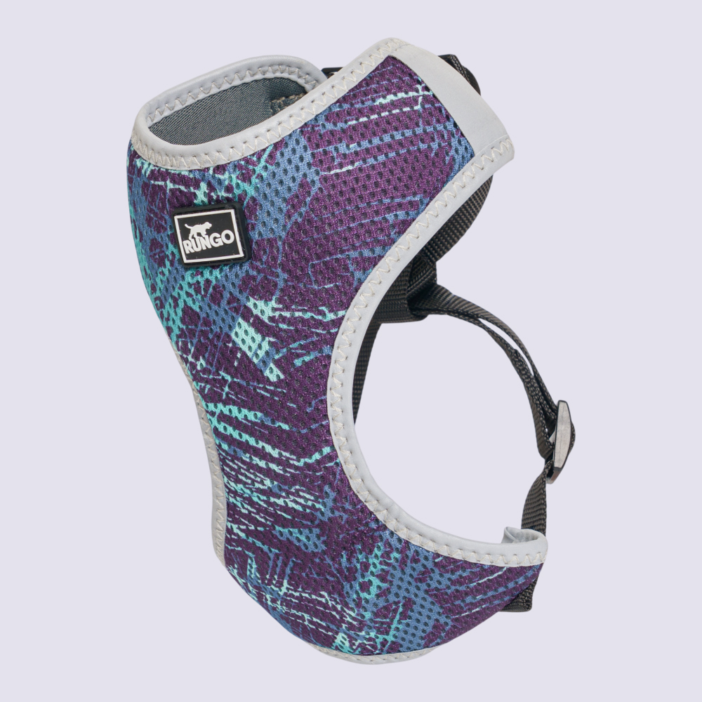 Rungo Шлейка для собак Comfort, M, обхват груди 38-55 см, ширина ремешка 1,5 см, синий граффити
