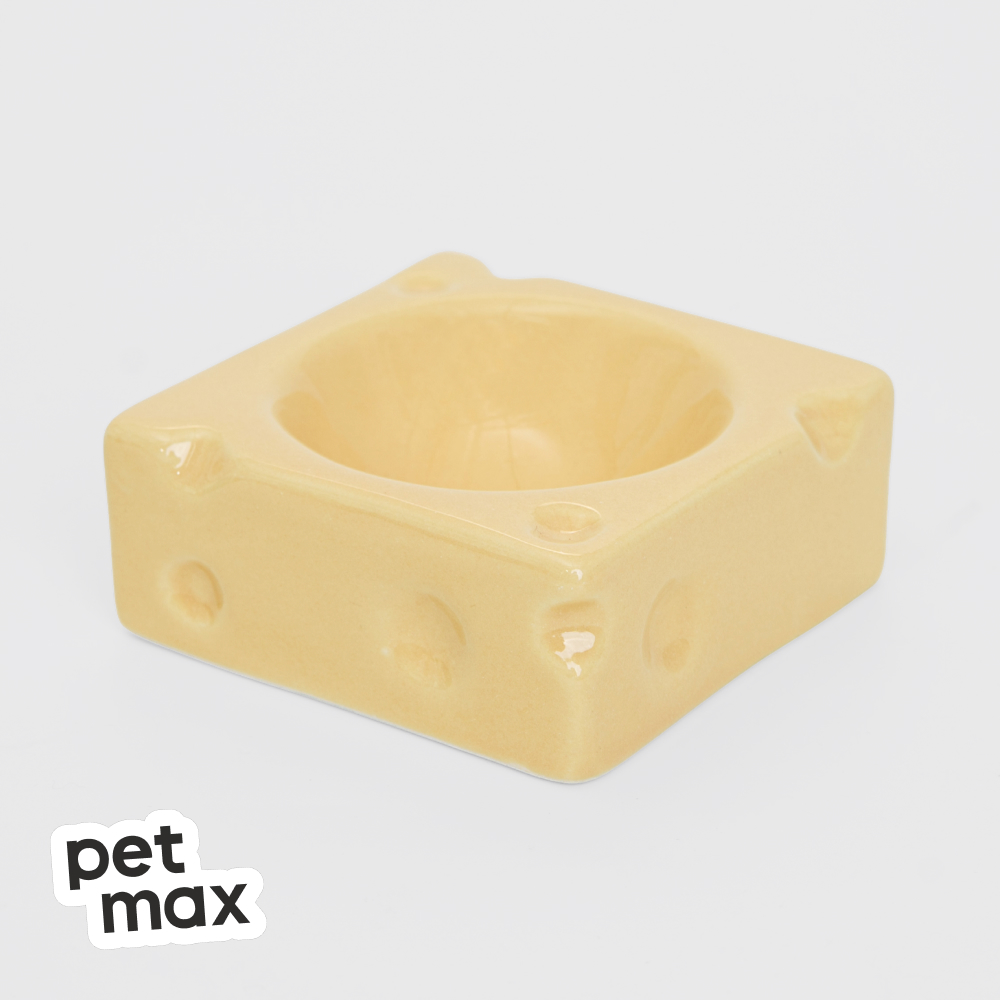 Petmax Petmax Миска керамическая д/грыз Сырная 7,5*3см, желтая