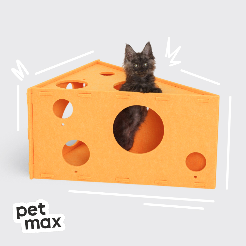 Petmax Petmax Дом Кусочек сыра 60х40х30 см, желтый