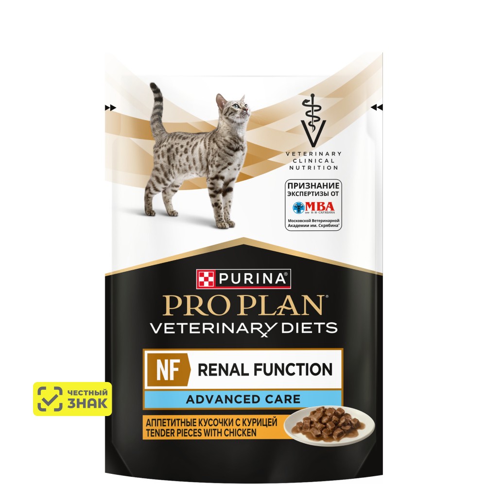 PRO PLAN® NF Renal Function Advanced Care Влажный диетический корм для кошек при хронической почечной недостаточности, с курицей, 85 гр
