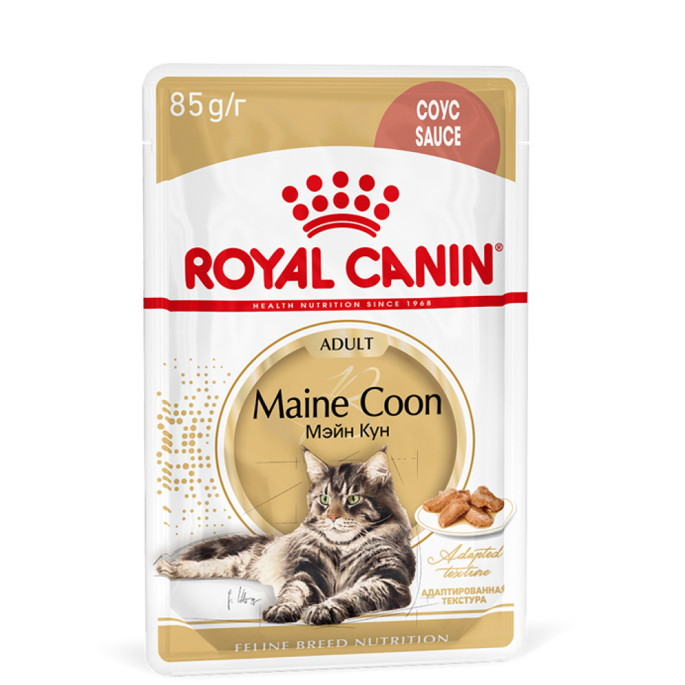 Royal Canin Maine Coon Adult Влажный корм (пауч) для кошек породы мейн-кун старше 15 месяцев, 85 гр.