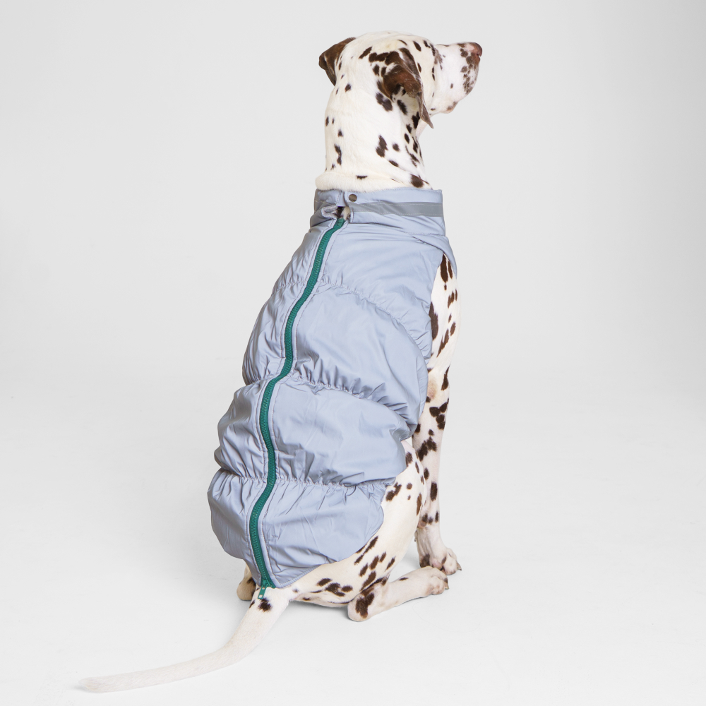 Petmax Куртка на замке светоотражающая для собак, 4XL, серебряный
