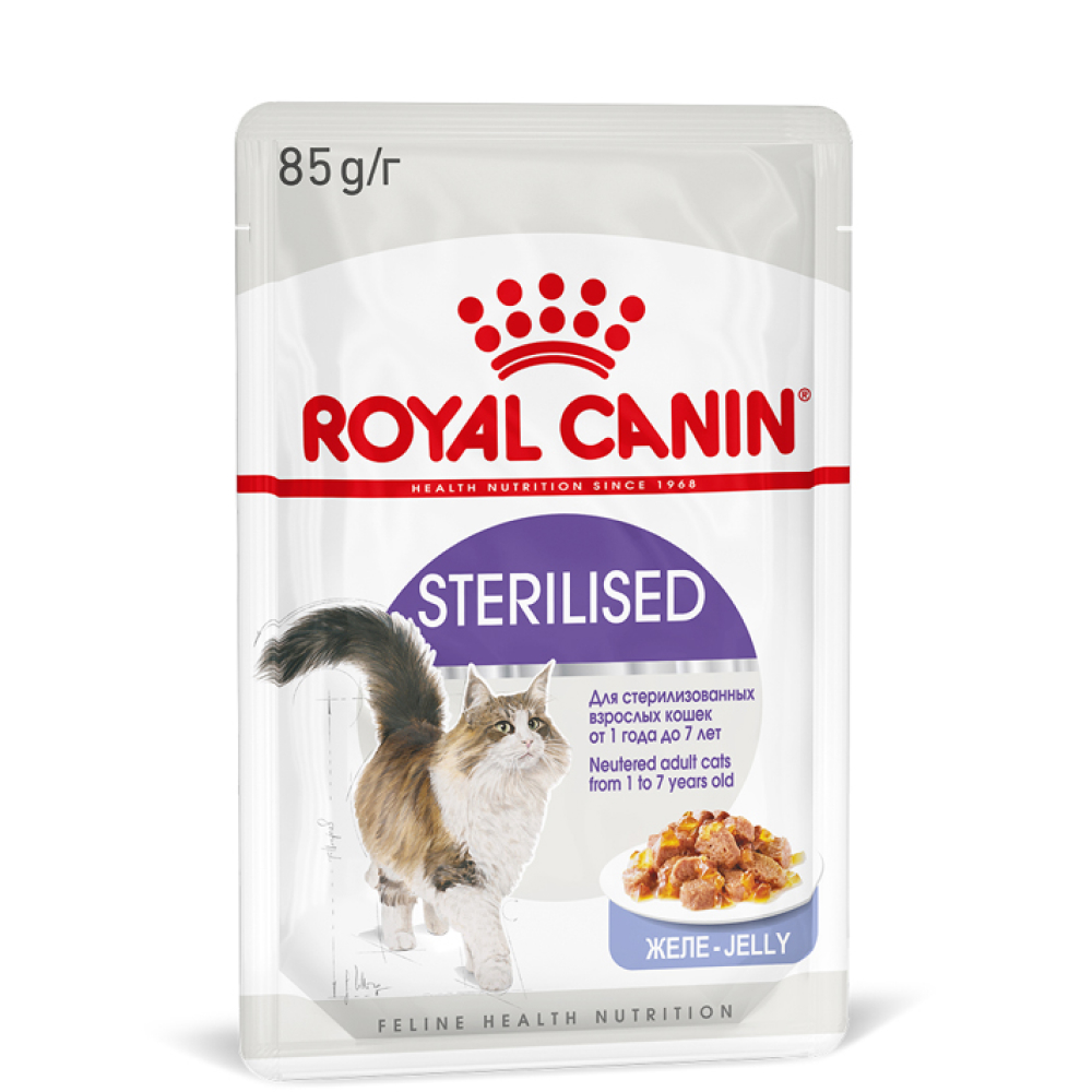 Royal Canin Sterilised Влажный корм (пауч) для стерилизованных кошек, в желе, 85 гр.