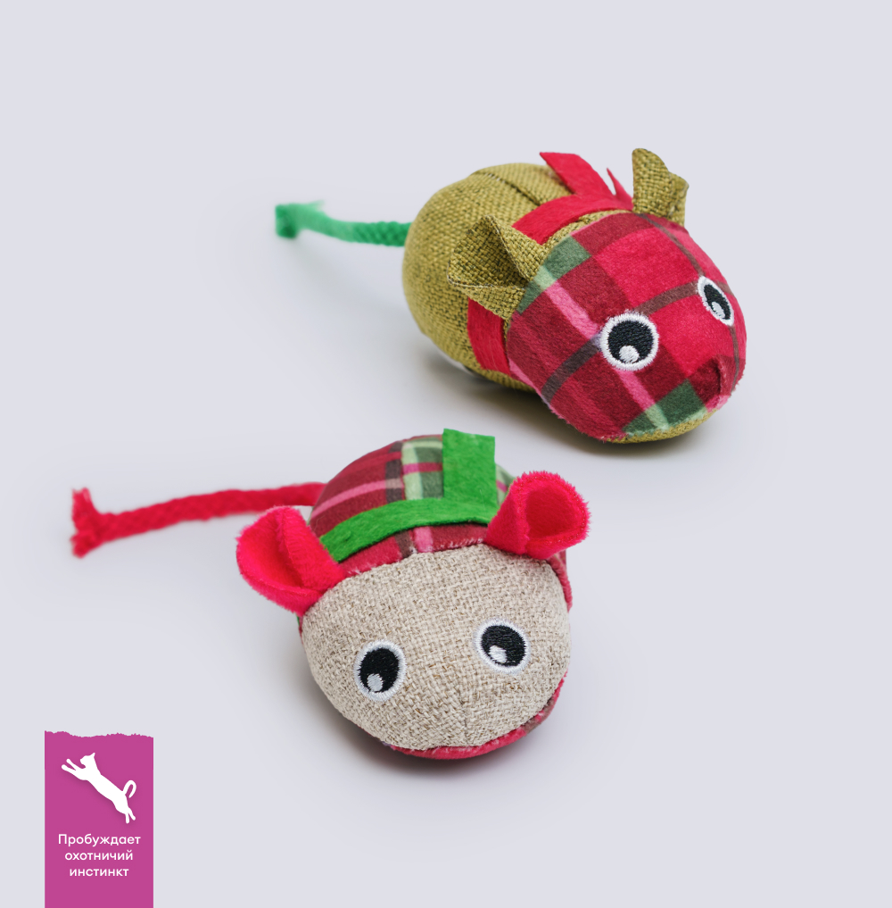 RURRI RURRI Игрушка для кошек NEW YEAR Мышки