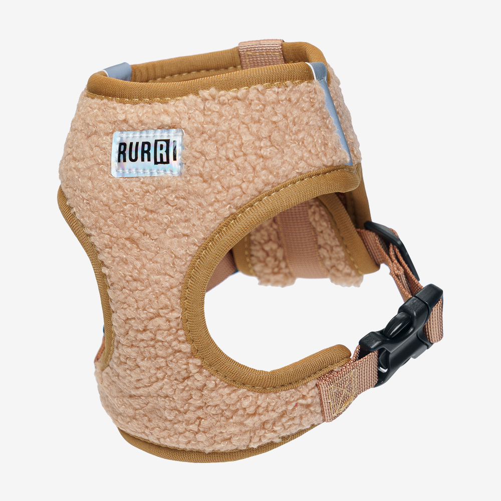 RURRI Шлейка для собак, S, обхват шеи 25 см, обхват груди 39-44 см, коричневый
