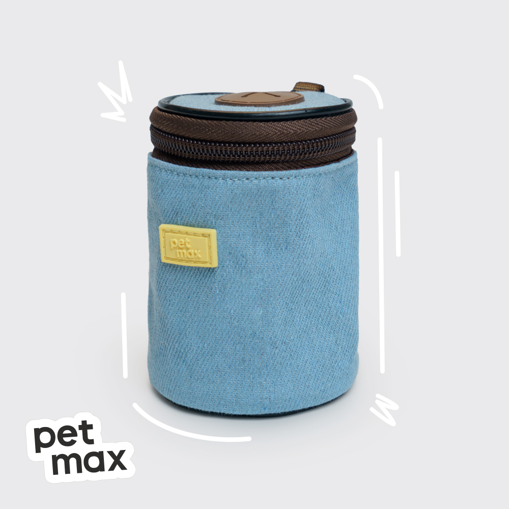 Petmax Сумочка-диспенсер для пакетов, 12х5х5 см, голубой
