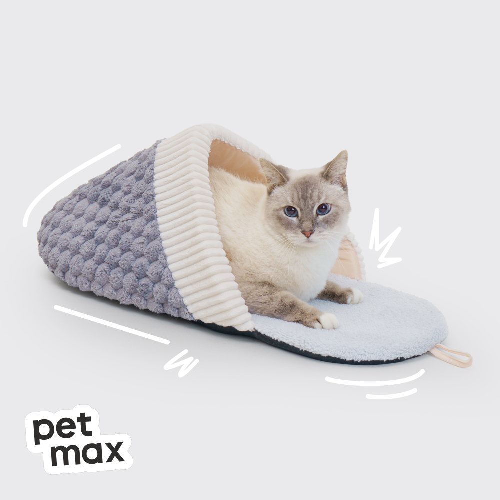 Petmax Petmax Лежак-тапок Софт 65х25см, серый