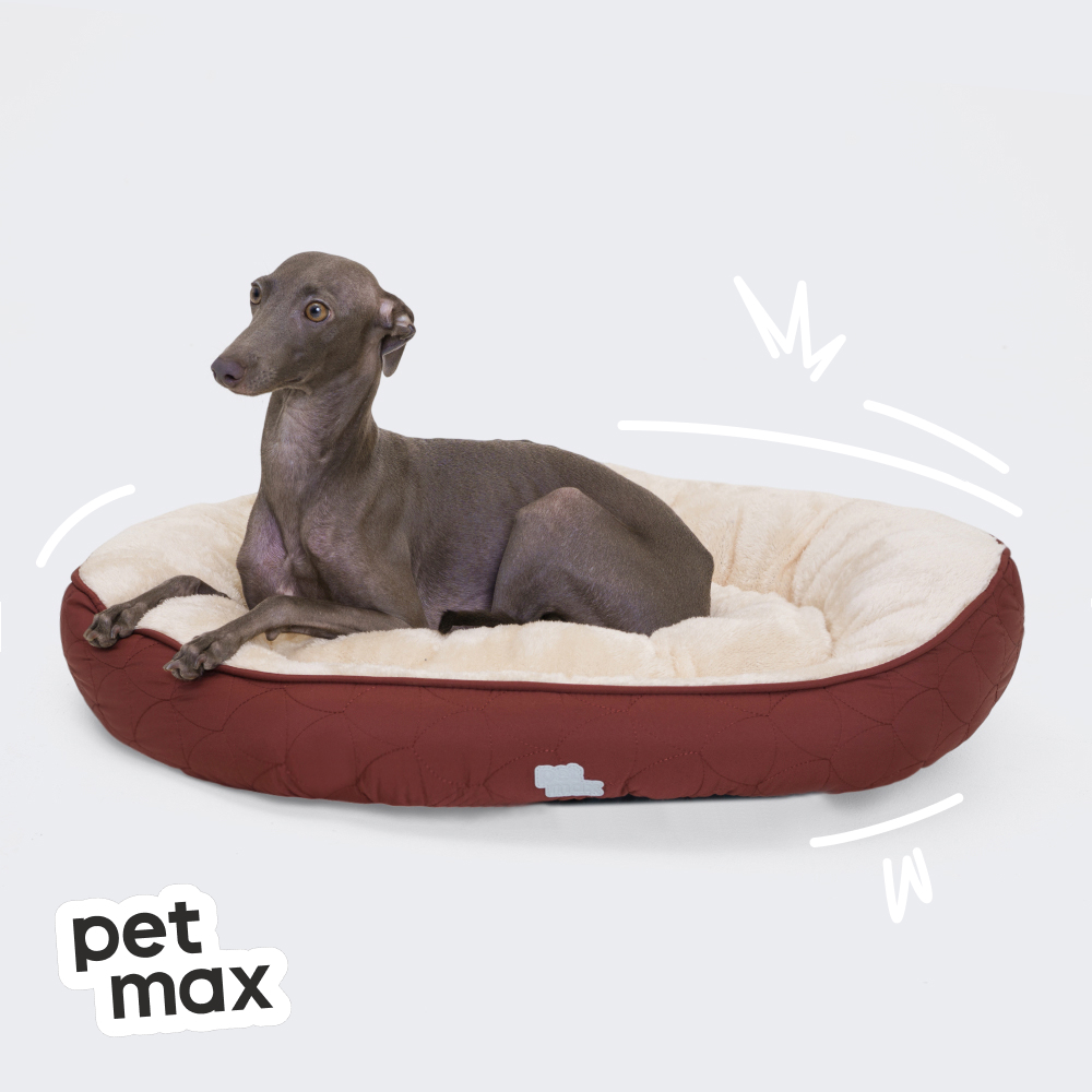 Petmax Лежак для кошек и собак мелких и средних пород Эмели, 70х60 см, коричневый