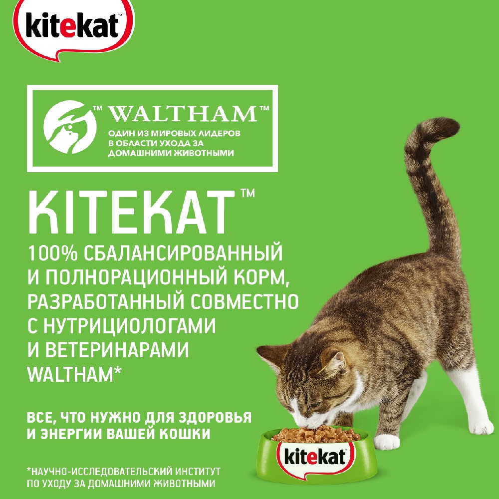 Kitekat Сухой корм для взрослых кошек, мясной пир, 350 гр. Говядина 350 г,  цены, купить в интернет-магазине Четыре Лапы с доставкой