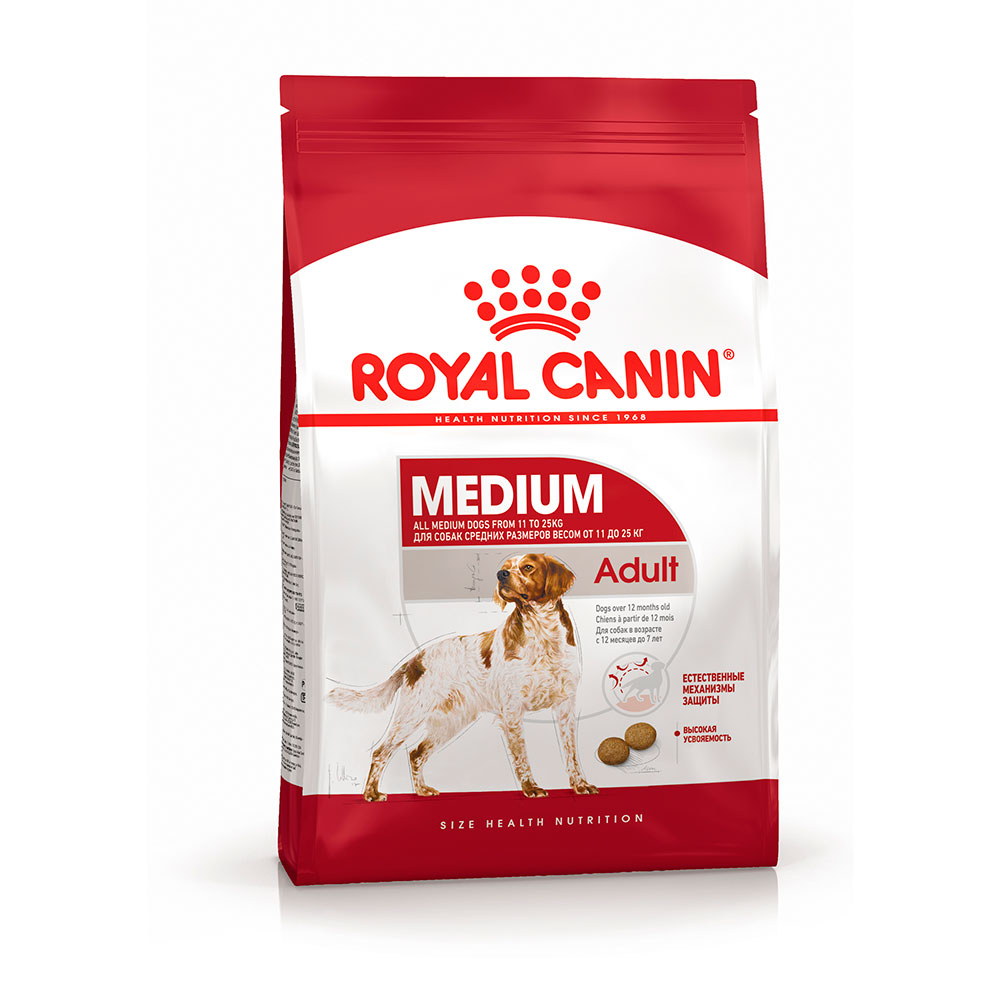  | Royal Canin Medium Adult Сухой корм для собак средних размеров в возрасте от 12 месяцев до 7 лет, 3 кг
