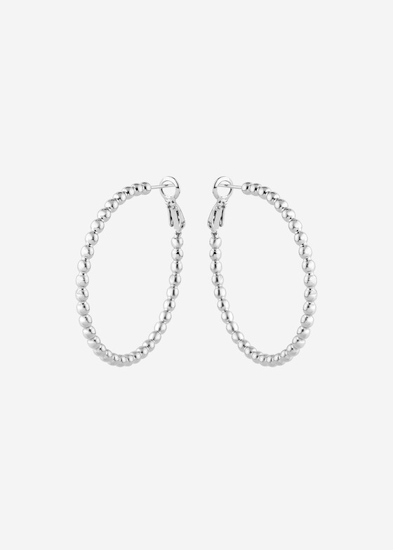 Серьги-кольца Lighty Jey Серебристые серьги-кольца из шариков
