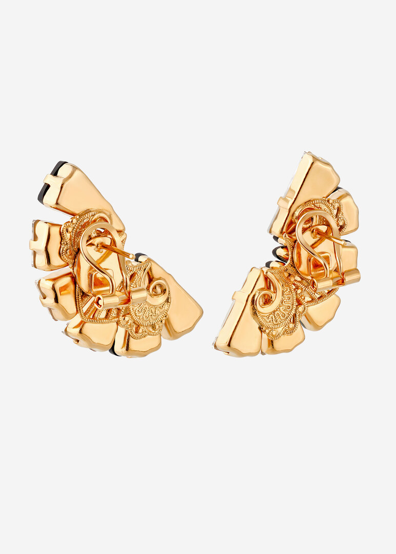 Позолоченные серьги с кристаллами Omega