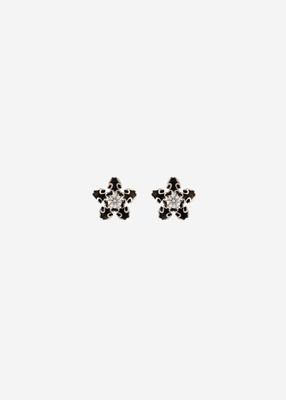 Пусеты NoBrandName Пусеты из серебра с муассанитом Baroque star Sparkle
