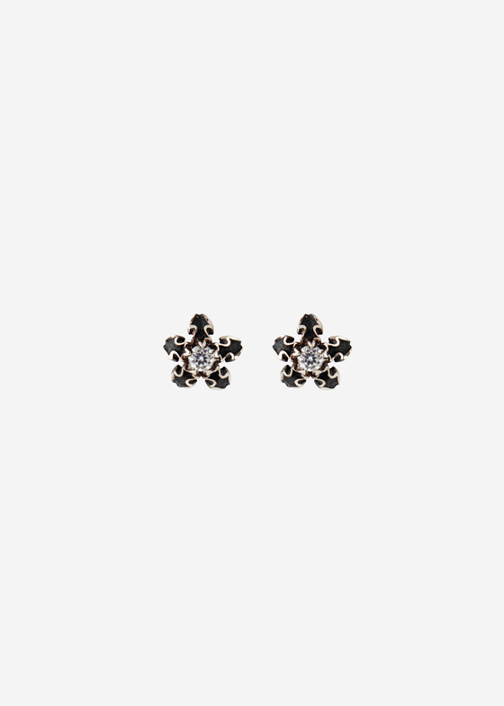 Пусеты NoBrandName Пусеты из серебра с цирконом Baroque bright Sparkle