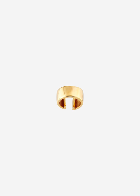 Каффы GOLDENGAL Широкий позолоченный кафф из серебра на середину уха