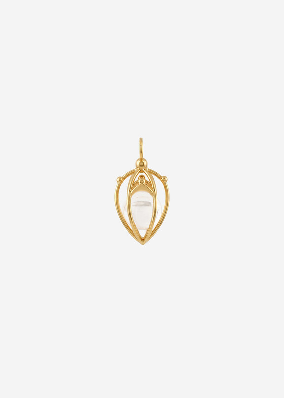 Кулоны и подвески Wisteria Gems Позолоченная подвеска из серебра с хрусталем