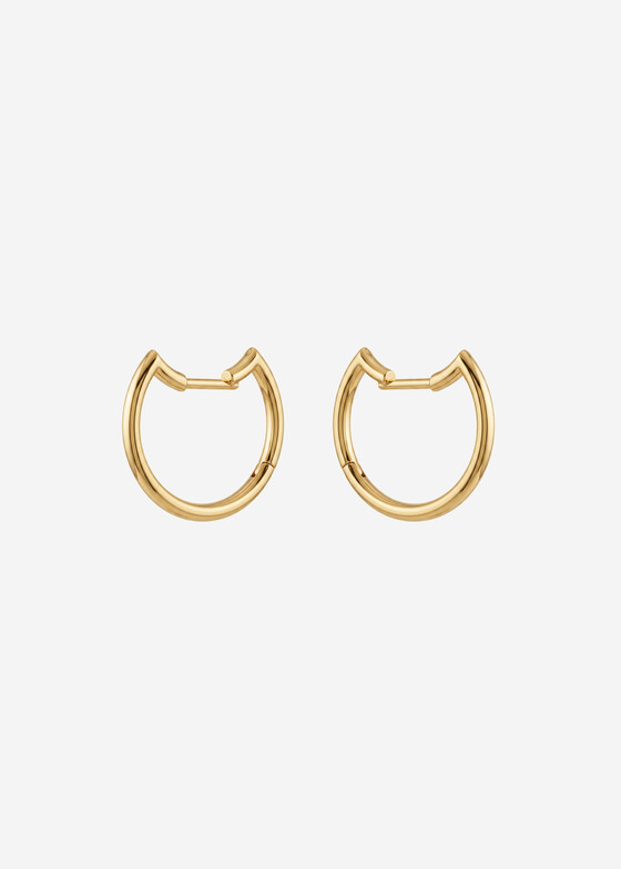 Серьги-кольца Wisteria Gems Позолоченные серьги-конго из серебра