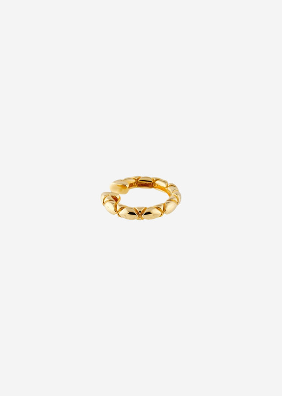 Каффы GOLDENGAL Позолоченный кафф «Шоколадный бублик» из серебра