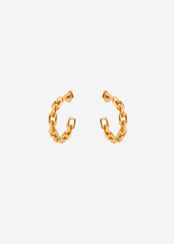 Пусеты GOLDENGAL Позолоченные серьги-кольца из серебра