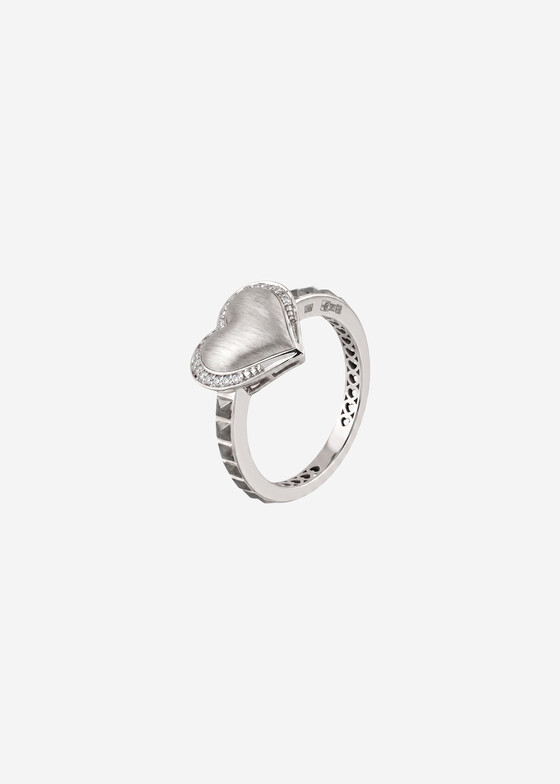 Тонкие кольца COBRA JEWELRY Кольцо из белого золота с бриллиантами