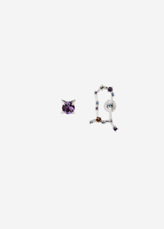 Пусеты Wisteria Gems Серьги-пусеты из серебра «Близнецы»