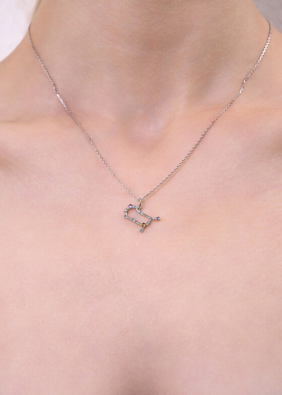 Колье с подвесами Wisteria Gems Колье с подвеской из серебра «Близнецы»