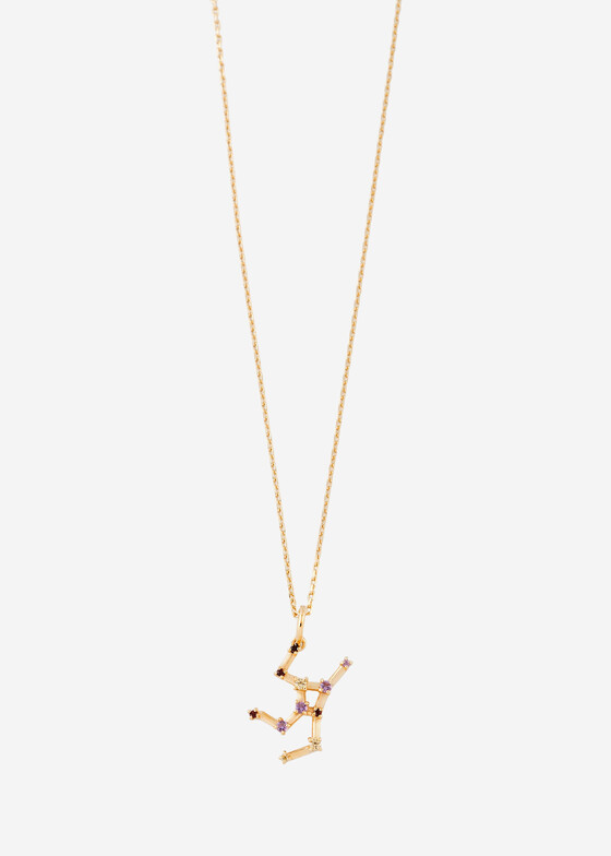 Колье с подвесами Wisteria Gems Позолоченное колье с подвеской из серебра «Дева»