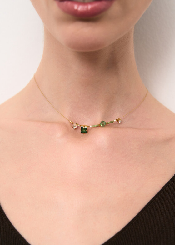 Колье с подвесами Phenomenal Studio Колье Moss c кристаллами Swarovski